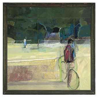 At the tennis courts by Eileen Hogan - Auction record, sale price, and art valuation. Compare with similar artists and explore comparable artworks.