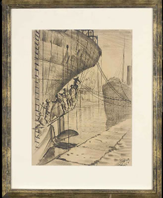 Working on the docks, Calais
