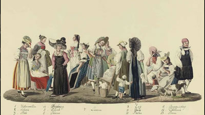 Costumes of the twenty six Cantons of Switzerland each figure inscribed with Canton title, and numbered 1-13 by David Alois Schmid - Auction record, sale price, and art valuation. Compare with similar artists and explore comparable artworks.