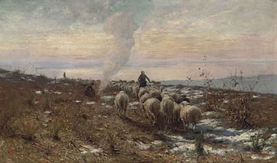Shepherds in the Italian hills