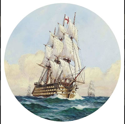 "Britain's empire watch dog"; and "Britain's old time pride and glory" - H.M.S. Victory (illustrated) by Samuel John Milton Brown - Auction record, sale price, and art valuation. Compare with similar artists and explore comparable artworks.