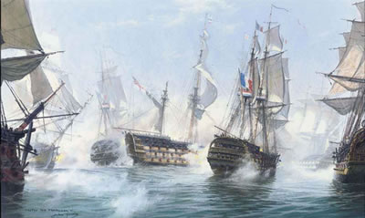 The battle of Trafalgar, 21st October 1805