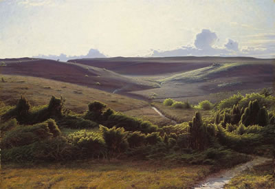 On the moors at dusk