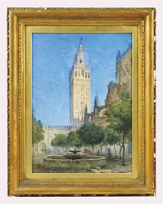 Tower of the Giralda at Seville by Henry Stanier - Auction record, sale price, and art valuation. Compare with similar artists and explore comparable artworks.