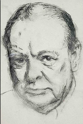 Portrait of Sir Winston Churchill by Robert Sargent Austin - Auction record, sale price, and art valuation. Compare with similar artists and explore comparable artworks.