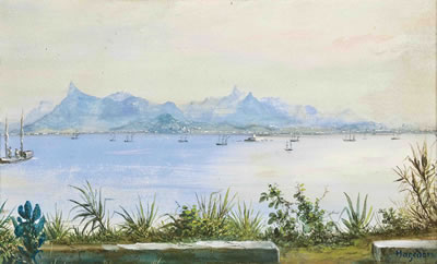 A view across Guanabara Bay to Rio de Janeiro, from central Niteroi by Friedrich Hagedorn - Auction record, sale price, and art valuation. Compare with similar artists and explore comparable artworks.