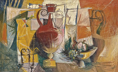Still Life with Vase by Hans Tisdall - Auction record, sale price, and art valuation. Compare with similar artists and explore comparable artworks.