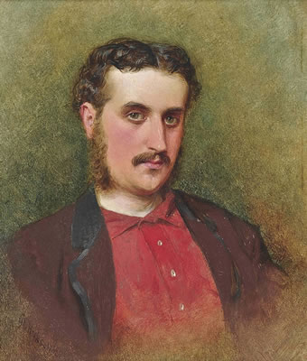 Portrait of George Elgar Hicks: A self-portrait of the artist