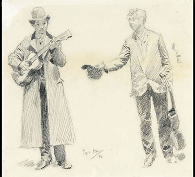The strolling musicians by Philip William May - Auction record, sale price, and art valuation. Compare with similar artists and explore comparable artworks.
