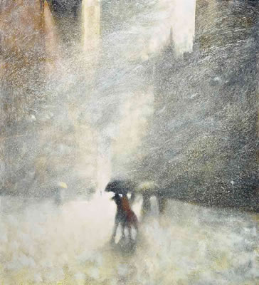 Sample artwork by Bill Jacklin (Born 1943), known for city genre and figure painting - View similar artists and auction records