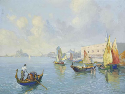 Sample artwork by Bohumil Berghauer (1910 - 1972), known for landscape and portrait paintings - View similar artists and auction records
