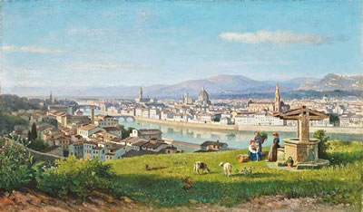 Sample artwork by Lorenzo Gelati (1824 - 1895), known for plein-air landscape easel painting, murals - View similar artists and auction records
