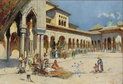 Sample artwork by Manuel Ruiz Sanchez Morales (1857 - 1922), known for figure, land-and townscape painting, genre - View similar artists and auction records