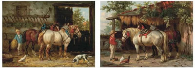 Feeding the horses; and The end of the day (2) by Willem Bogaard - Auction record, sale price, and art valuation. Compare with similar artists and explore comparable artworks.