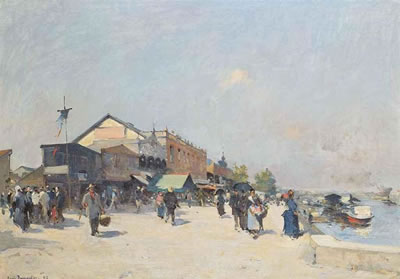 Le Point du Jour by Louis Jules Dumoulin - Auction record, sale price, and art valuation. Compare with similar artists and explore comparable artworks.