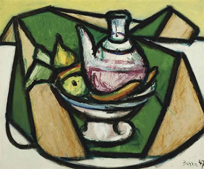 Still Life with Wine Jug by Gines Parra - Auction record, sale price, and art valuation. Compare with similar artists and explore comparable artworks.