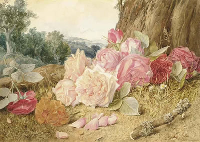 Still life with wild pink roses by Mary Elizabeth Duffield - Auction record, sale price, and art valuation. Compare with similar artists and explore comparable artworks.