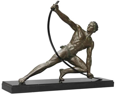 ART DECO COLD-PAINTED SPELTER FIGURE