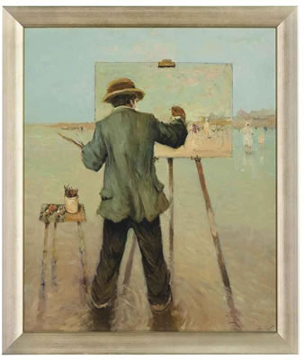 Portrait of Ken Moroney: Self-portrait on the beach