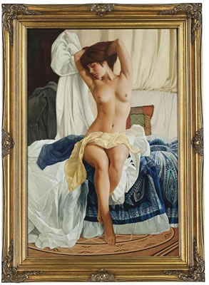 The artist's muse by Nickolai Leykin - Auction record, sale price, and art valuation. Compare with similar artists and explore comparable artworks.