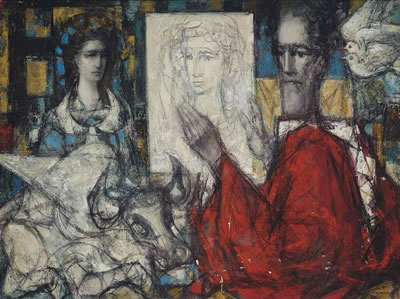 Sample artwork by Antonin Marek Machourek (1913 - 1991), known for painting - View similar artists and auction records