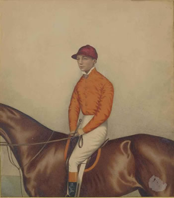N. Robinson on horseback; and The jockey Finlay on a bay racehorse (3) by Joshua Dighton - Auction record, sale price, and art valuation. Compare with similar artists and explore comparable artworks.