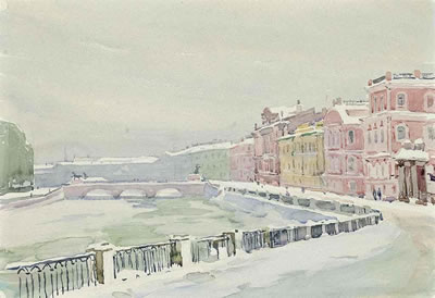 Anichkov Most, Leningrad, Winter 1958
