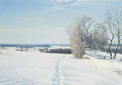 Footprints in the snow