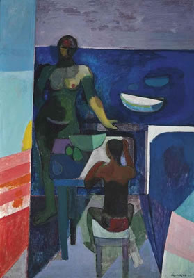 Sample artwork by Alberto Morrocco (1917 - 1998), known for painting - View similar artists and auction records
