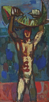 Sicilian Fisherman by Alberto Morrocco - Auction record, sale price, and art valuation. Compare with similar artists and explore comparable artworks.
