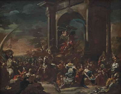 The Triumphal entry of Charles VII of Naples and Sicily (later Charles III of Spain) into Naples, 10 May 1734: a bozzetto by Domenico Mondo - Auction record, sale price, and art valuation. Compare with similar artists and explore comparable artworks.