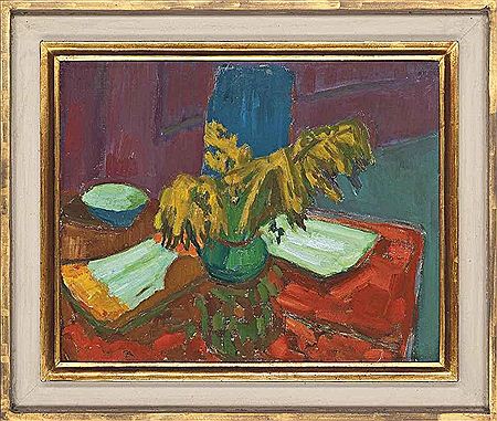 Still life with Mimosa by Martin Bloch - Auction record, sale price, and art valuation. Compare with similar artists and explore comparable artworks.