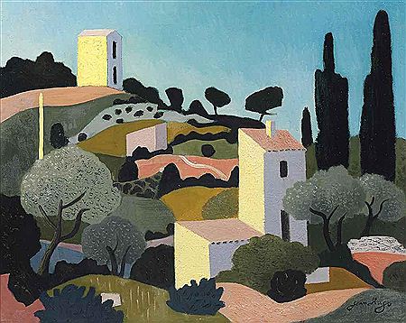 Paysage avec des arbres
