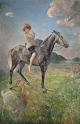 Equestrian portrait of Lady Mercy Marter