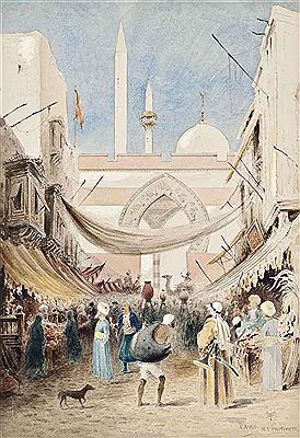 Arabs in the souk, Cairo by Robert Taylor Pritchett - Auction record, sale price, and art valuation. Compare with similar artists and explore comparable artworks.