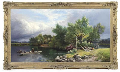 Sample artwork by Edwin Henry Boddington Jr (1836 - 1905), known for genre painting - View similar artists and auction records