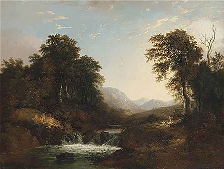 Sample artwork by William Traies (1789 - 1872), known for landscape painting - View similar artists and auction records