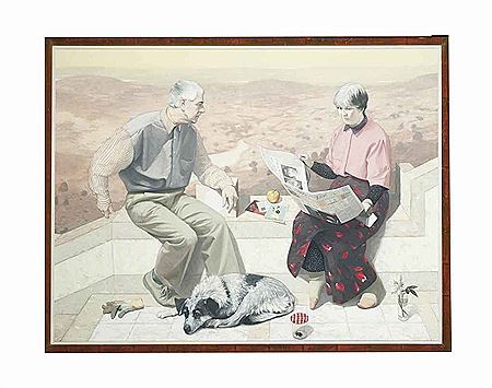 Sample artwork by Alexander Fraser (1940 - 2020), known for illustration art - View similar artists and auction records