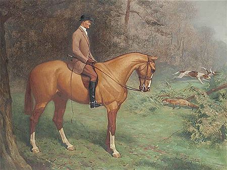 Sample artwork by Basil Nightingale (1864 - 1940), known for horse paintings, hunting genre - View similar artists and auction records