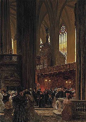 At the end of a Sunday service, St. Stephen's Cathedral, Vienna
