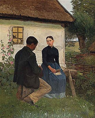 Sample artwork by Gustav Vermehren (1863 - 1931), known for figure, rural landscape, genre painting - View similar artists and auction records