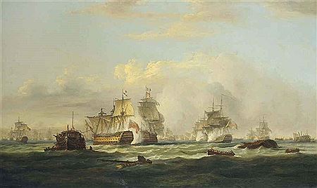 THE HEIGHT OF THE ACTION ON THE 'GLORIOUS FIRST OF JUNE', 1794