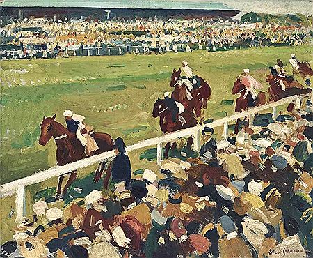THE ST LEGER, 1937 by Robert Duckworth Greenham - Auction record, sale price, and art valuation. Compare with similar artists and explore comparable artworks.