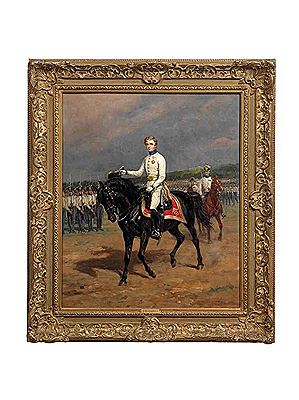 Portrait of Napoléon François Charles Joseph Bonaparte, Prince Imperial, King of Rome, Prince of Parma (1811 - 1832), small full-length, on horseback