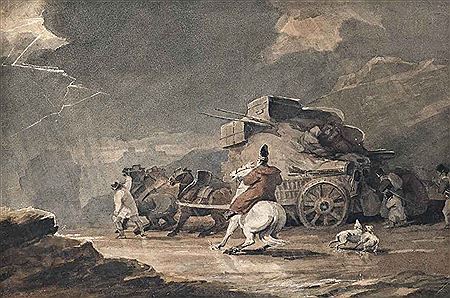 The baggage wagon on a stormy and windswept evening by Luke Clennell - Auction record, sale price, and art valuation. Compare with similar artists and explore comparable artworks.