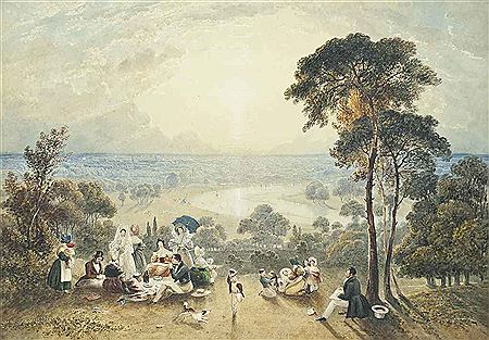 A picnic on Richmond Hill, Richmond, Surrey