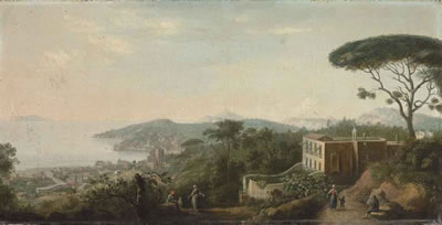A view of Posillipo, Naples, from Vomero, with figures resting in the foreground and Capri in the distance by Gabriele Ricciardelli - Auction record, sale price, and art valuation. Compare with similar artists and explore comparable artworks.