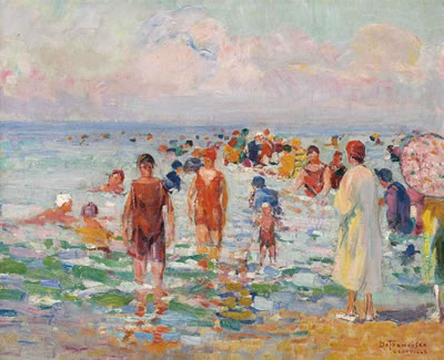 Sample artwork by Pietro De Francisco (1873 - 1969), known for landscape and genre painting - View similar artists and auction records