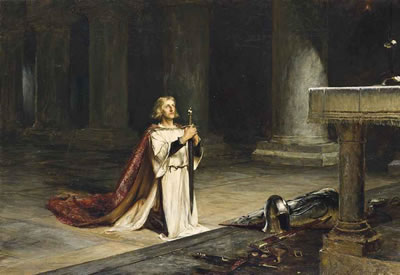A knight's vigil