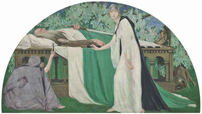 The death of King Arthur by Victor Hume Moody - Auction record, sale price, and art valuation. Compare with similar artists and explore comparable artworks.
